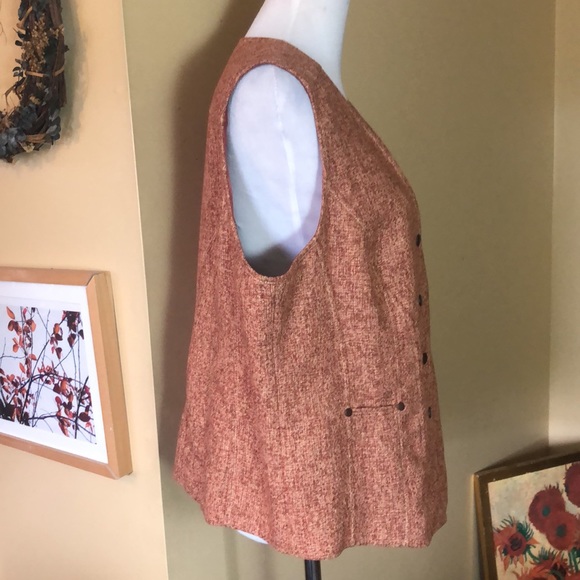 COLDWATER CREEK Size 20 Textural Fitted Vest lined Snap close $119 NEW - Picture 3 of 14
